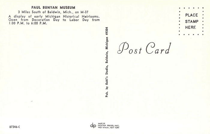 Paul Bunyan Museum (Paul Bunyan Antique Mall) - Old Postcard